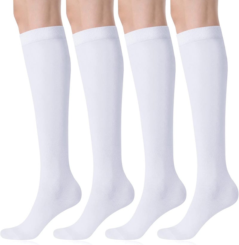 FITRELL Women's Knee High Socks Outdoor Sport Athletic Socks Casual Stripe Tube Socks 1-4 Pack - Image 1